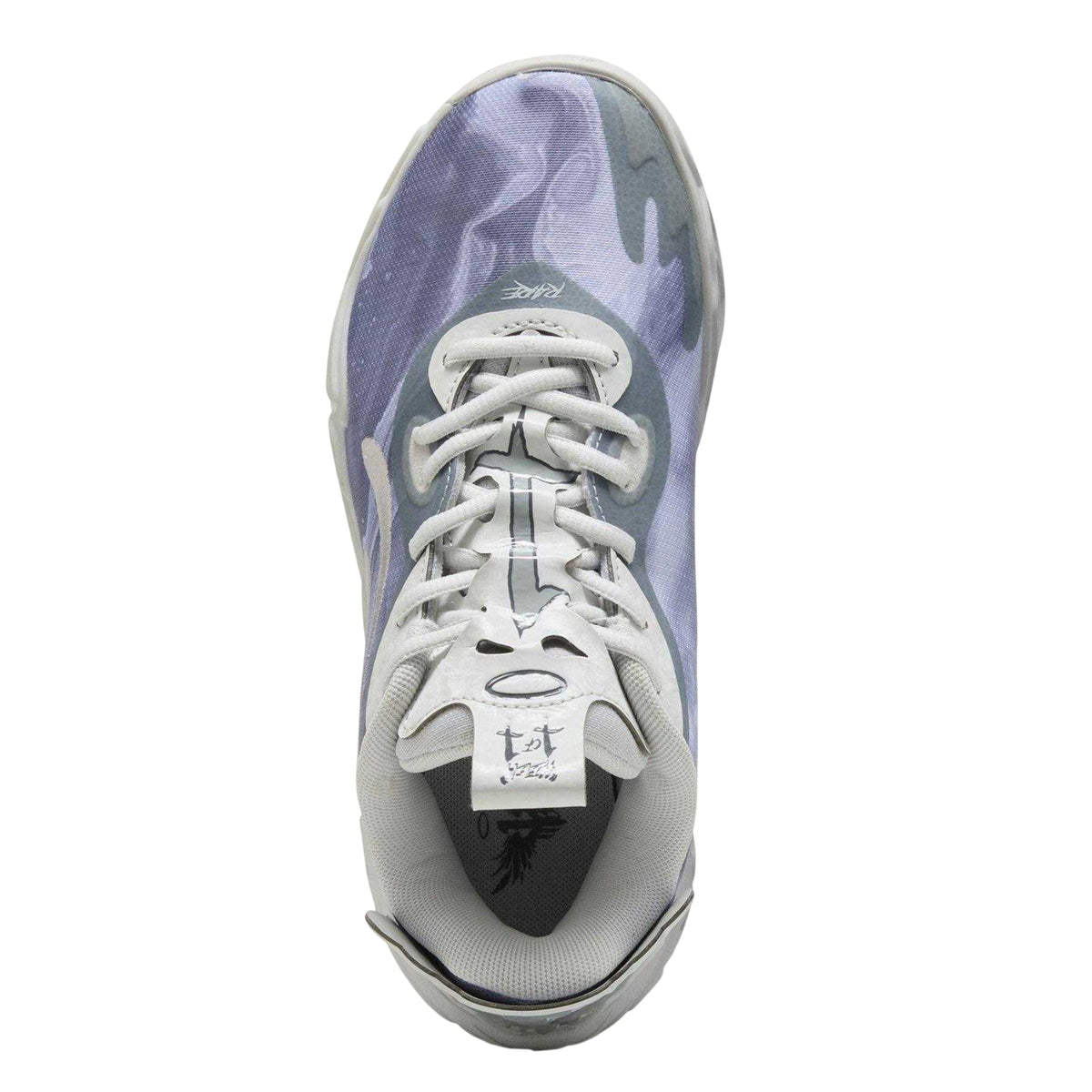 Feather Grey - Side - Puma Childrens-Kids Mb.04 Team Basketball Shoes
