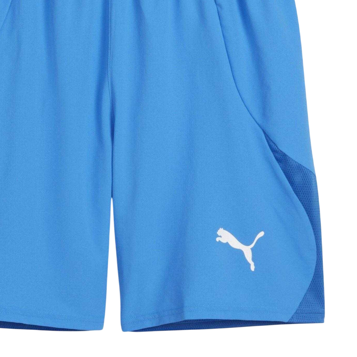 White-Blue - Side - Puma Mens TeamFinal Football Shorts