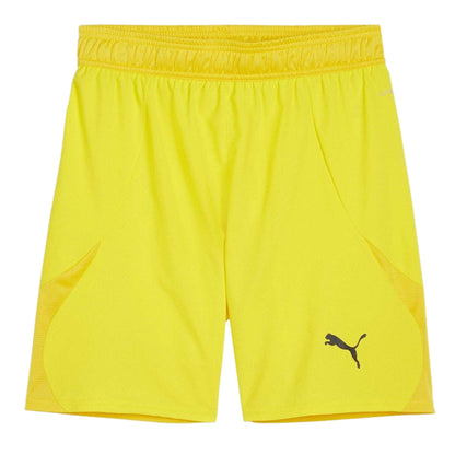 Yellow-Black - Front - Puma Mens TeamFinal Football Shorts