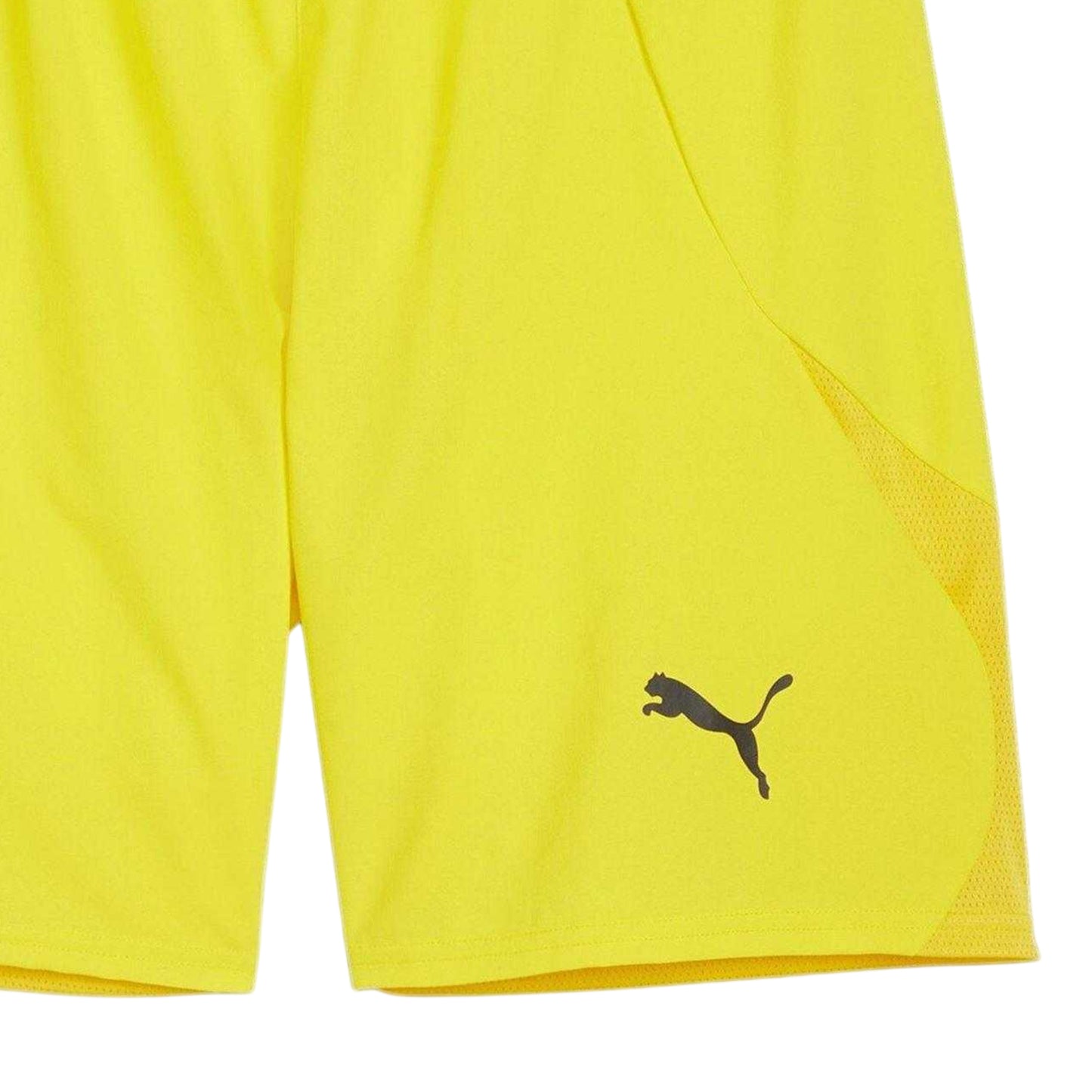 Yellow-Black - Side - Puma Mens TeamFinal Football Shorts