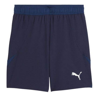 Navy-White-Blue - Front - Puma Mens TeamFinal Football Shorts