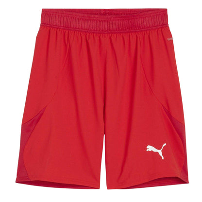 Red-White - Front - Puma Mens TeamFinal Football Shorts
