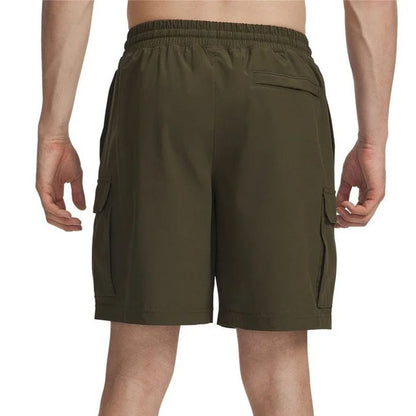 Green - Back - Under Armour Mens Vibe Woven Cargo Shorts