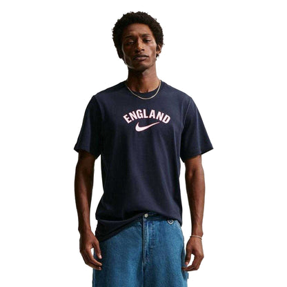 Navy - Front - Nike Mens England FA Short-Sleeved T-Shirt