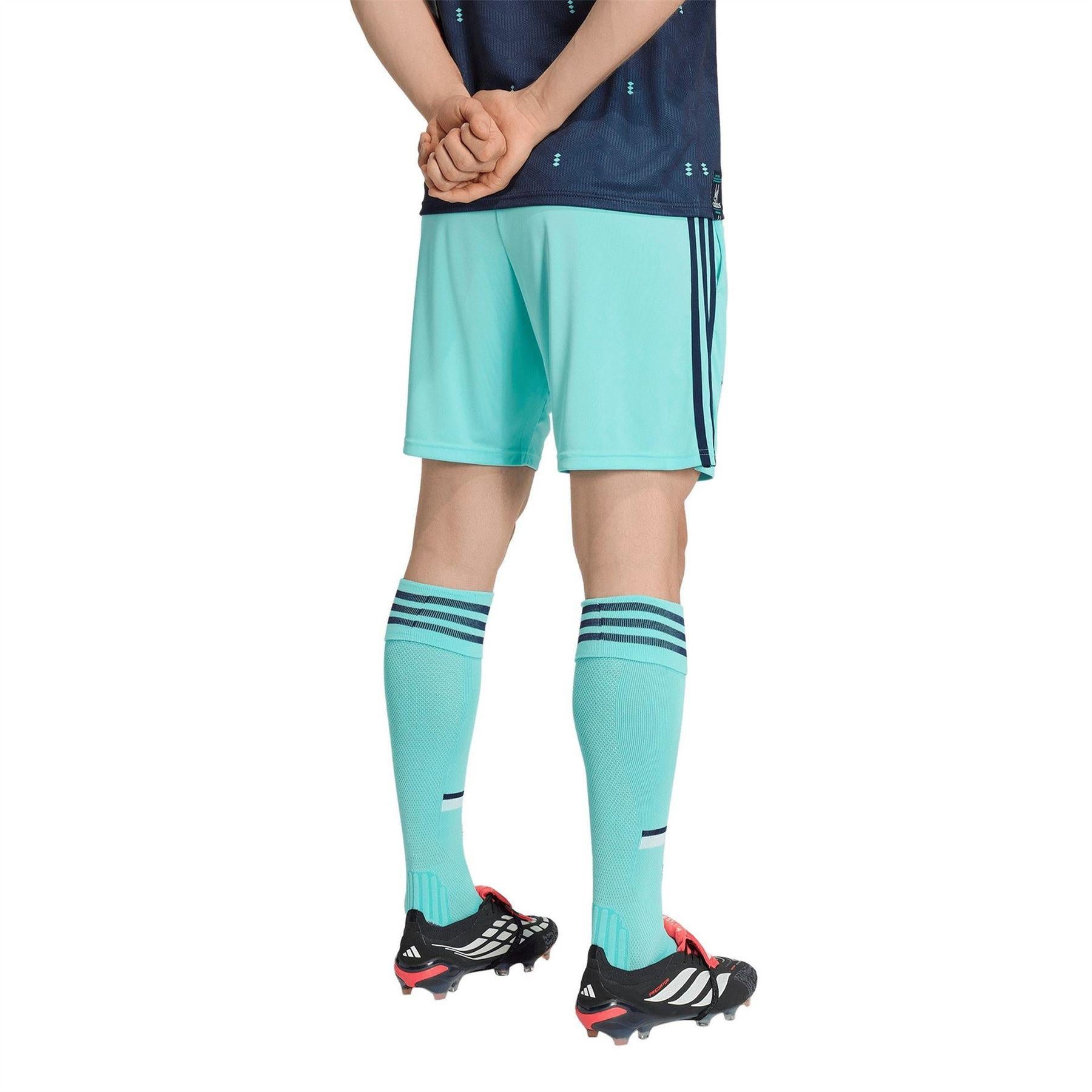 Blue-Black - Back - Adidas Mens World Cup Germany DFB Away Shorts