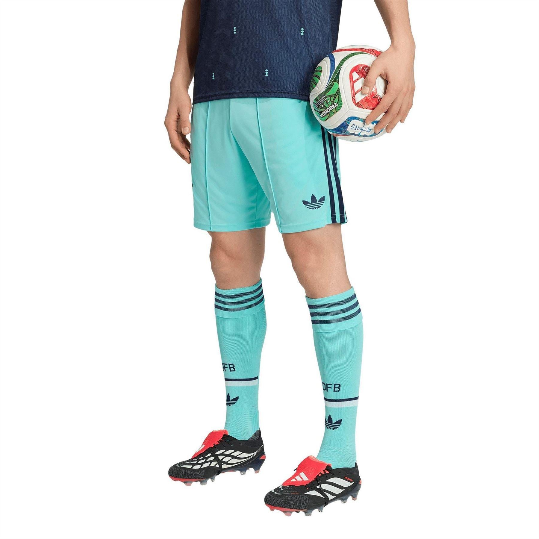Blue-Black - Lifestyle - Adidas Mens World Cup Germany DFB Away Shorts