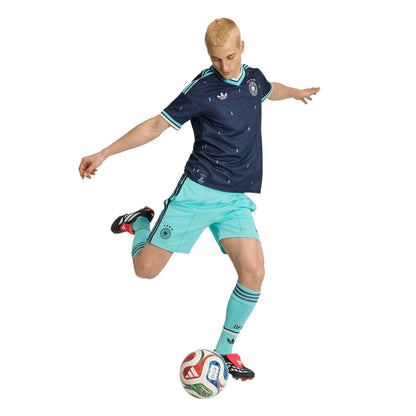 Blue-Black - Pack Shot - Adidas Mens World Cup Germany DFB Away Shorts