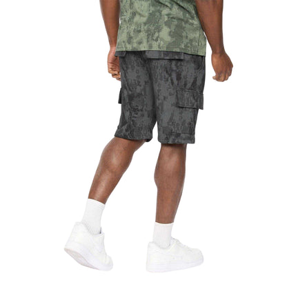 Black - Lifestyle - Crosshatch Mens Cardon Camo Cargo Shorts