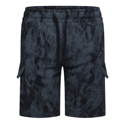 Black - Front - Crosshatch Mens Cardon Camo Cargo Shorts