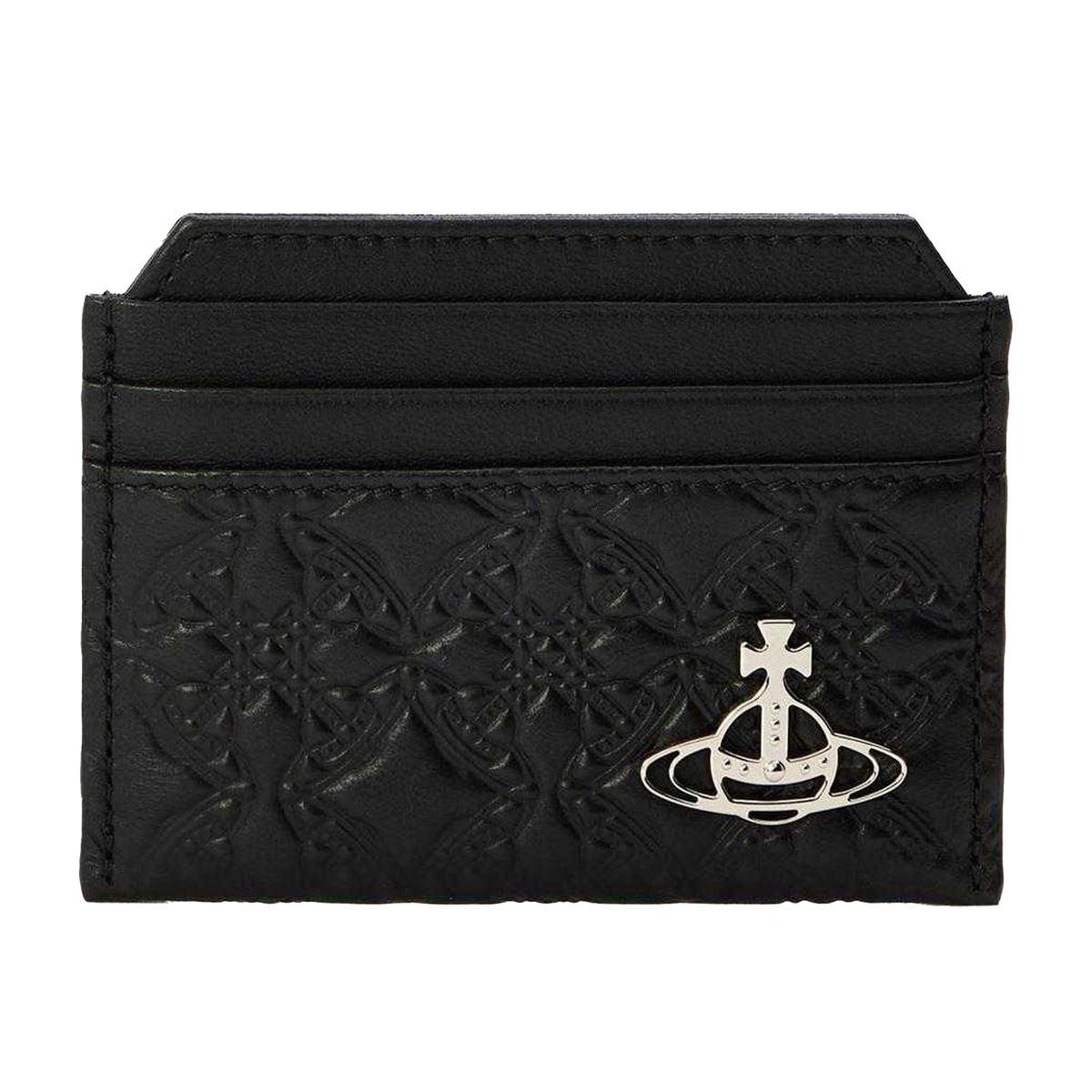 Black - Front - Vivienne Westwood George Leather Card Holder