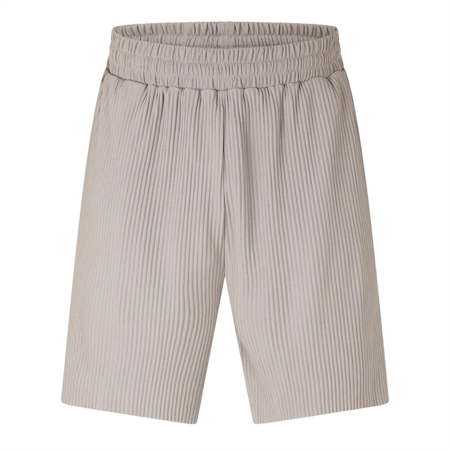 Grey - Front - Belier Mens Ribbed Resort Shorts