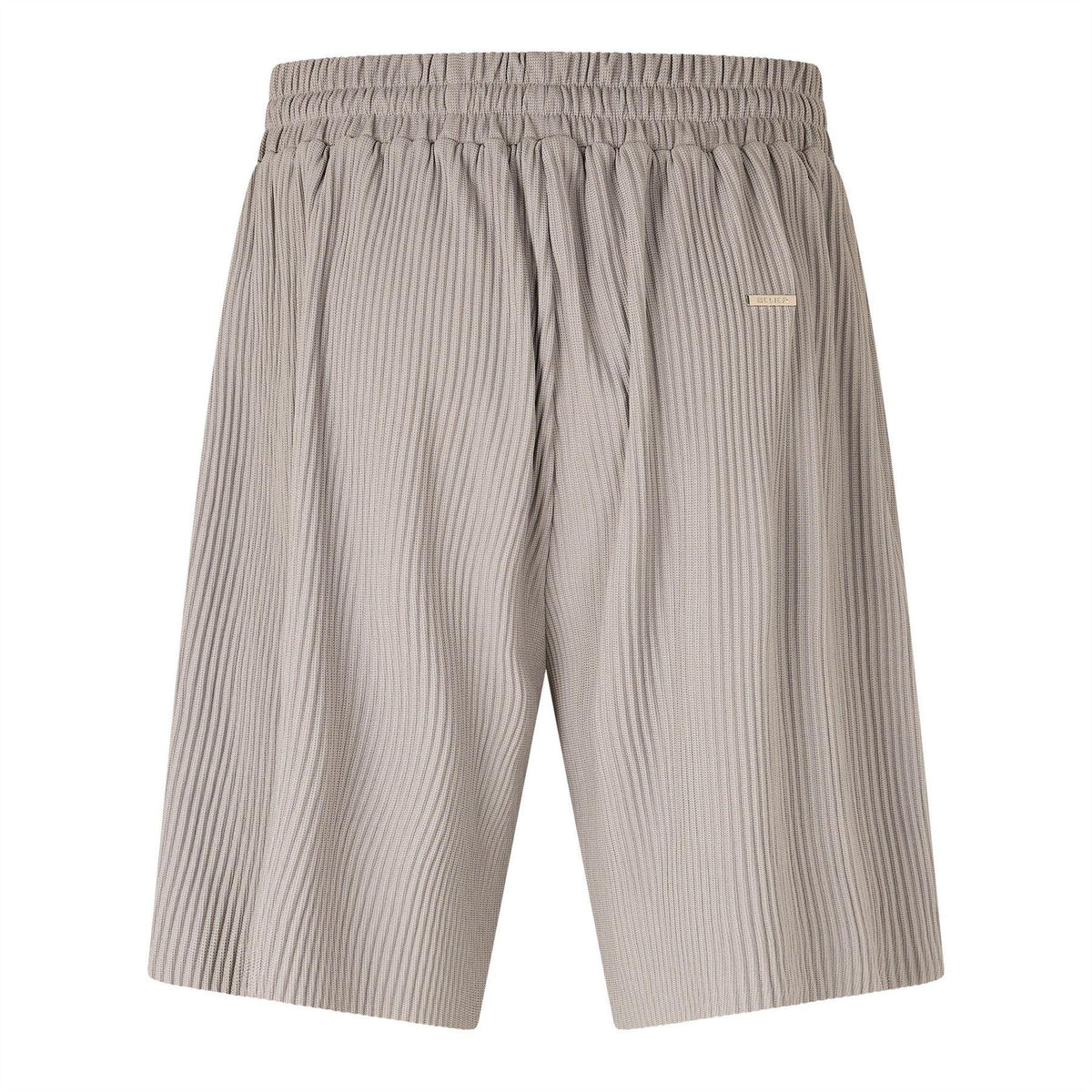 Grey - Back - Belier Mens Ribbed Resort Shorts