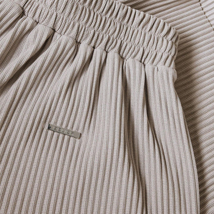 Grey - Side - Belier Mens Ribbed Resort Shorts