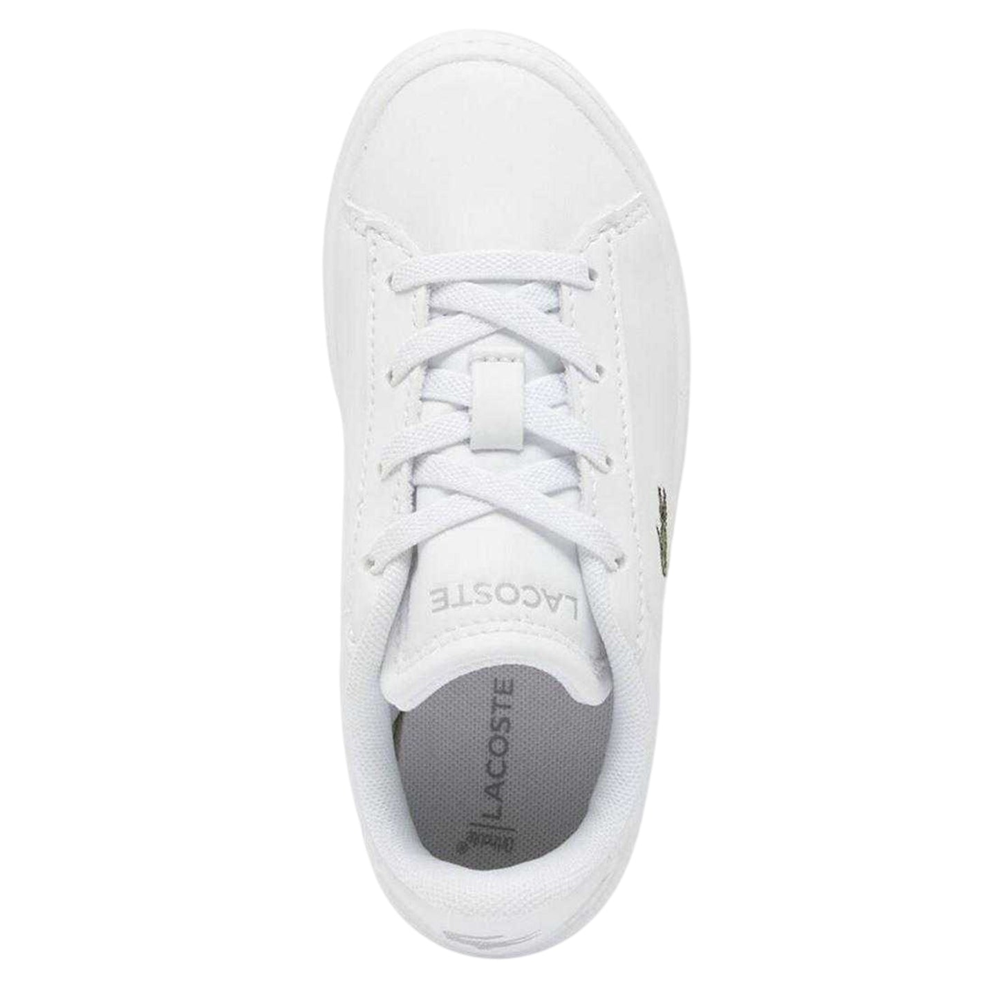 White - Side - Lacoste Childrens-Kids Carnaby Set Embroidered Logo Trainers