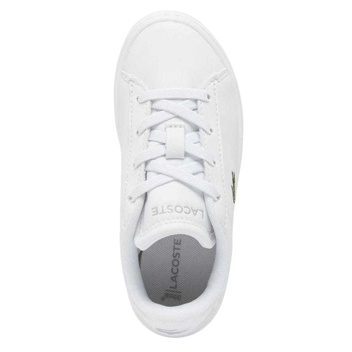 White - Side - Lacoste Childrens-Kids Carnaby Set Embroidered Logo Trainers