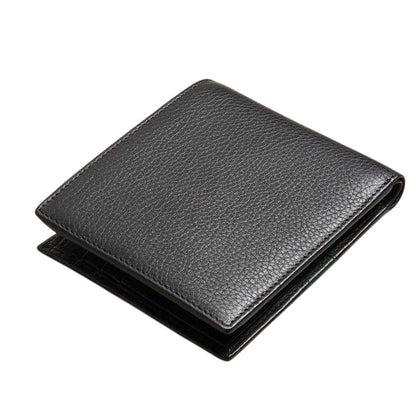 Black - Back - Ted Baker Striped Leather Bi-Fold Wallet