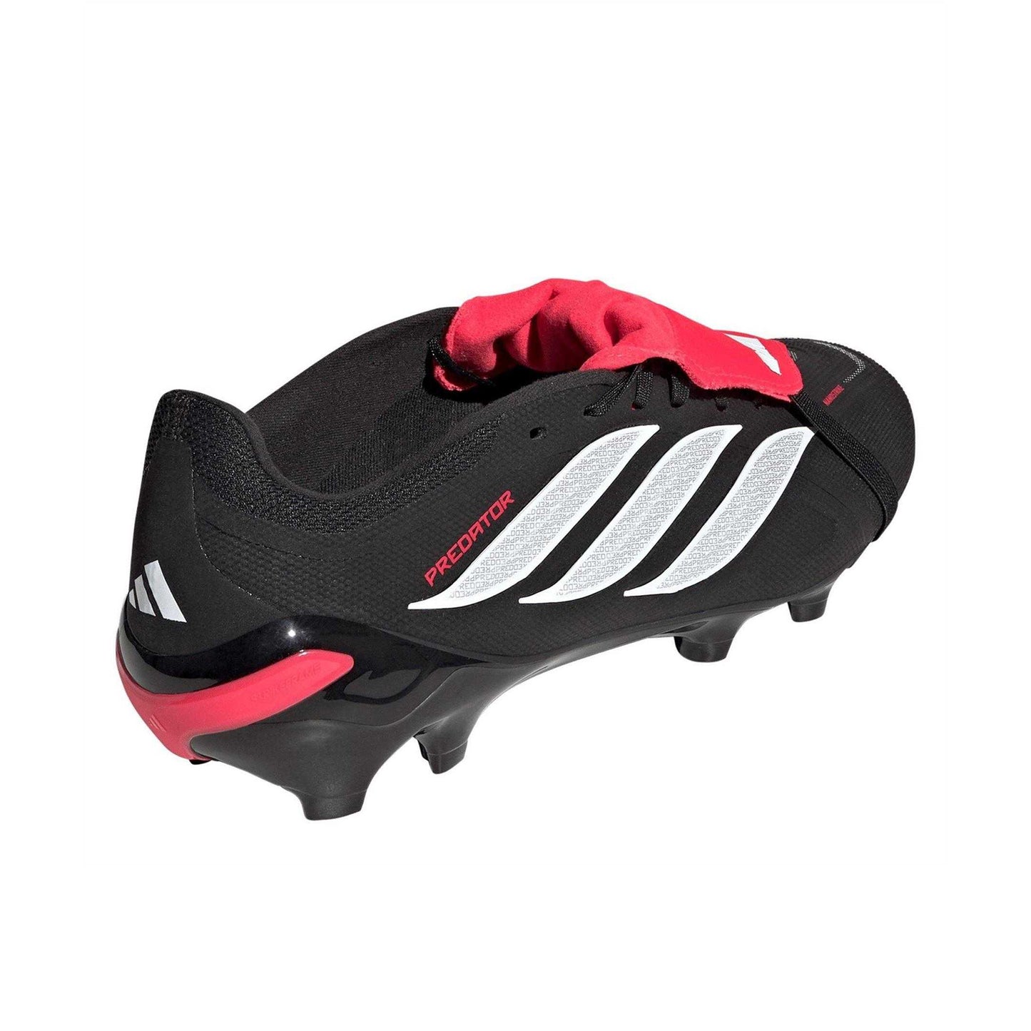 Black-Red - Back - Adidas Mens Fold Over Firm Ground Football Boots