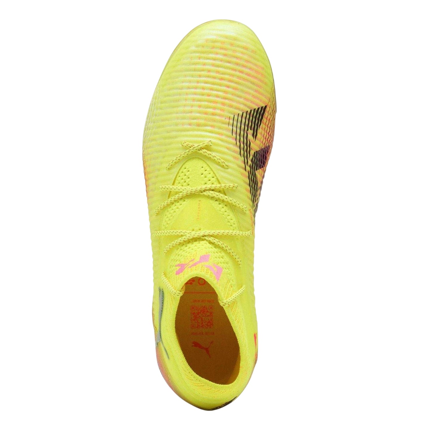 Yellow - Side - Puma Womens-Ladies Future 8 Ultimate Wavy Lines Firm Ground Football Boots