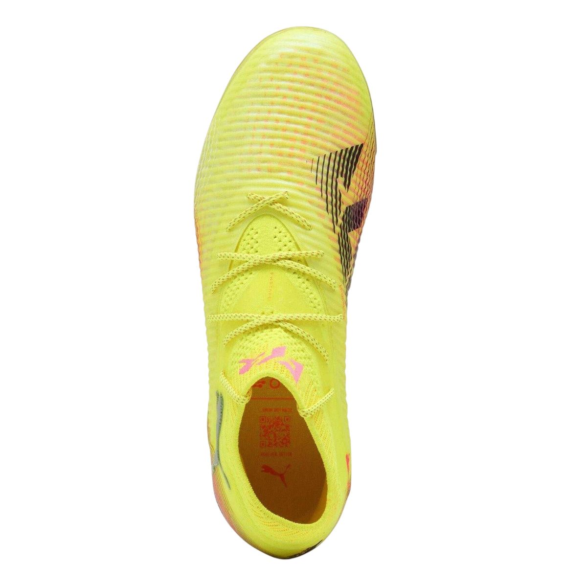 Yellow - Side - Puma Womens-Ladies Future 8 Ultimate Wavy Lines Firm Ground Football Boots