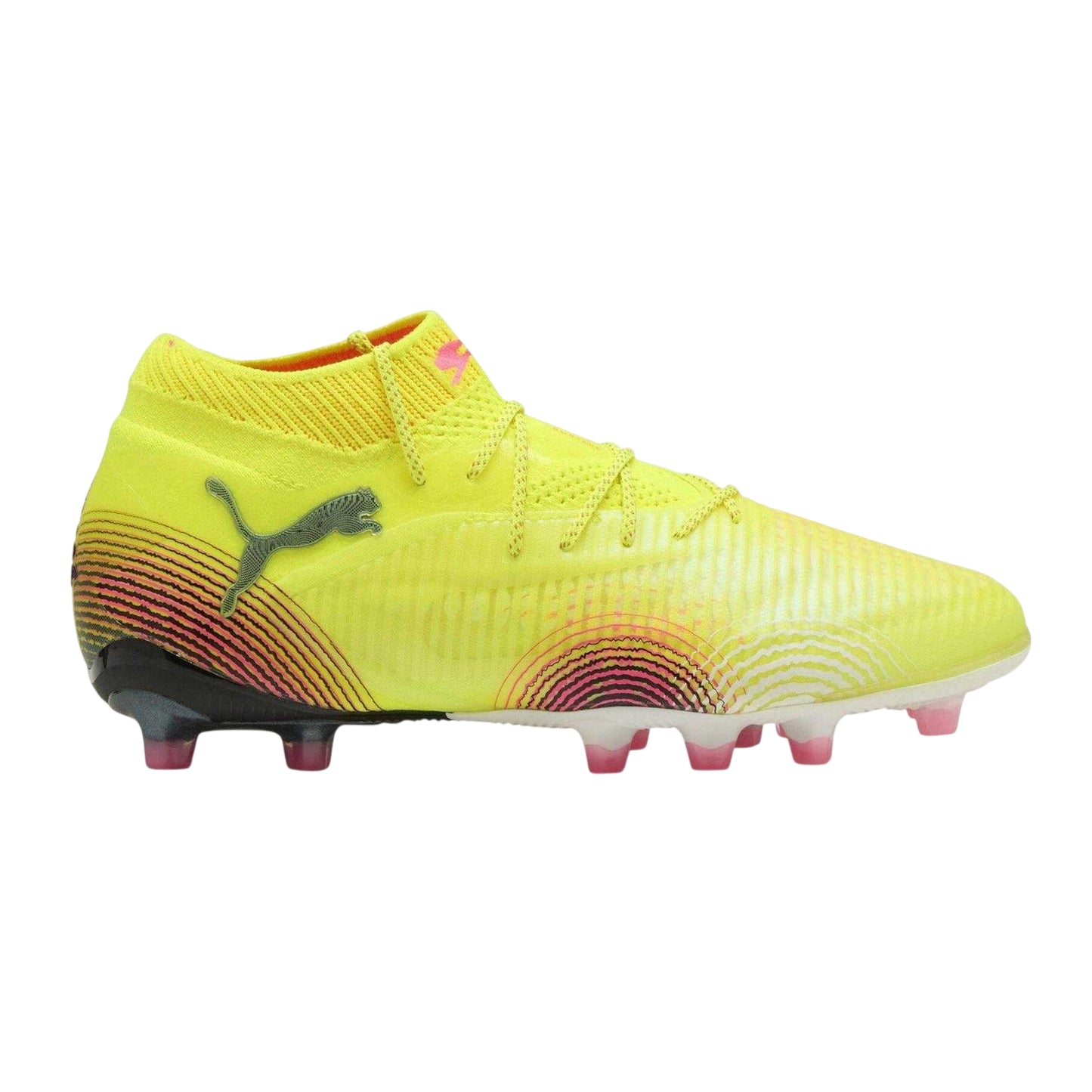 Yellow - Front - Puma Womens-Ladies Future 8 Ultimate Wavy Lines Firm Ground Football Boots