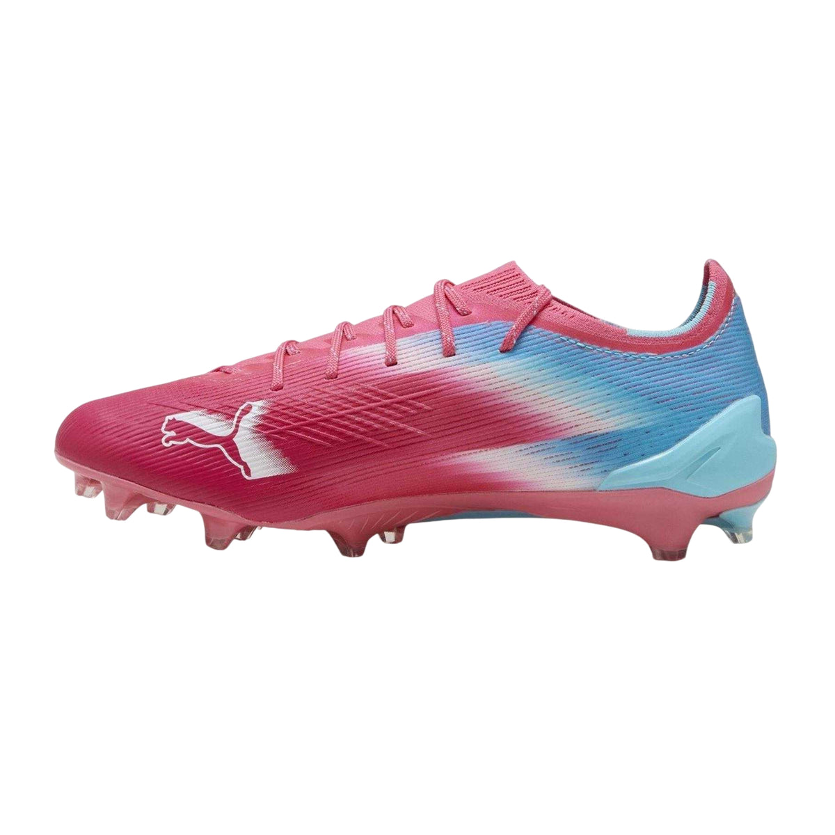 Blue-White - Back - Puma Mens 5 Ultimate Leather Detailing Firm Ground Football Boots