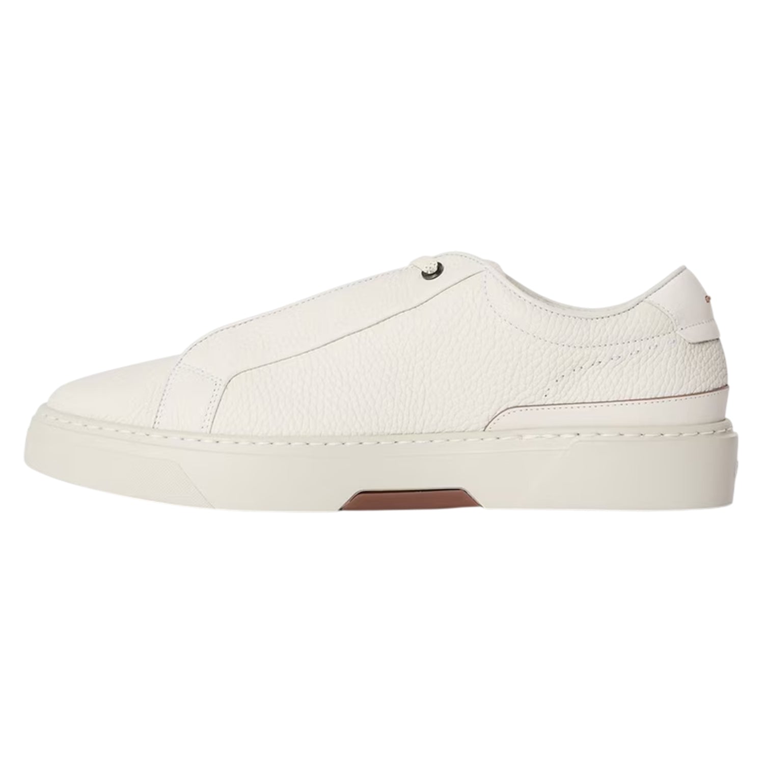 White - Back - Boss Mens Gary Leather Trainers