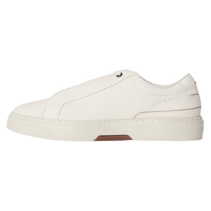 White - Back - Boss Mens Gary Leather Trainers
