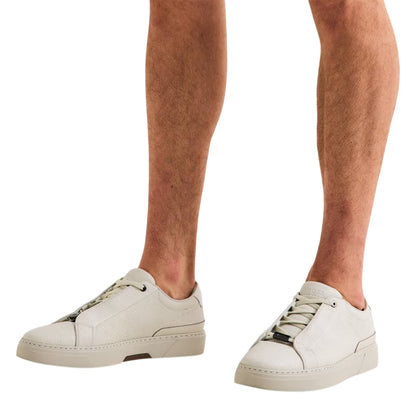 White - Lifestyle - Boss Mens Gary Leather Trainers