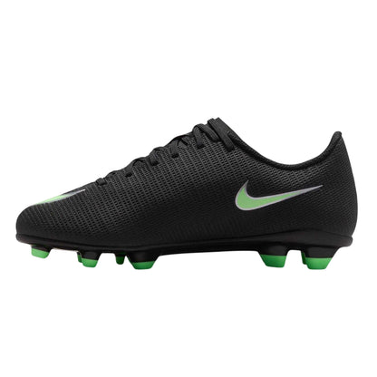 Black-Green - Side - Nike Childrens-Kids Vapor Firm Ground Football Boots