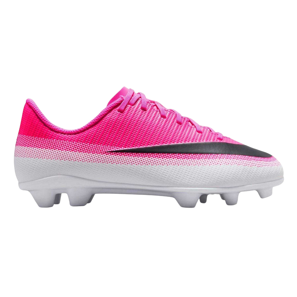 Hot Pink-White - Front - Nike Childrens-Kids Vapor Firm Ground Football Boots