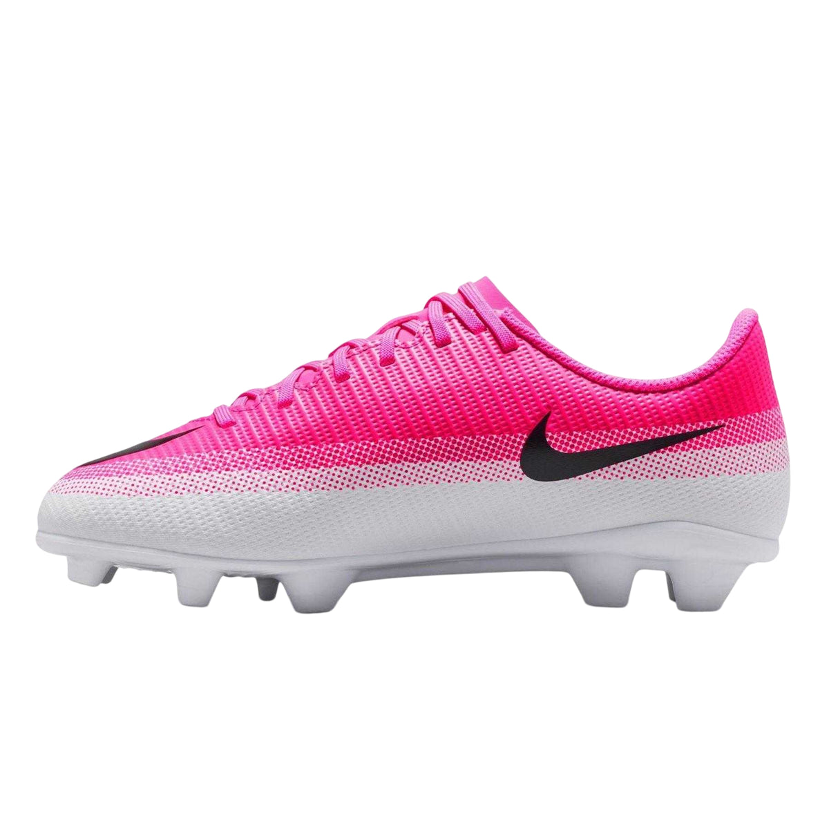 Hot Pink-White - Back - Nike Childrens-Kids Vapor Firm Ground Football Boots