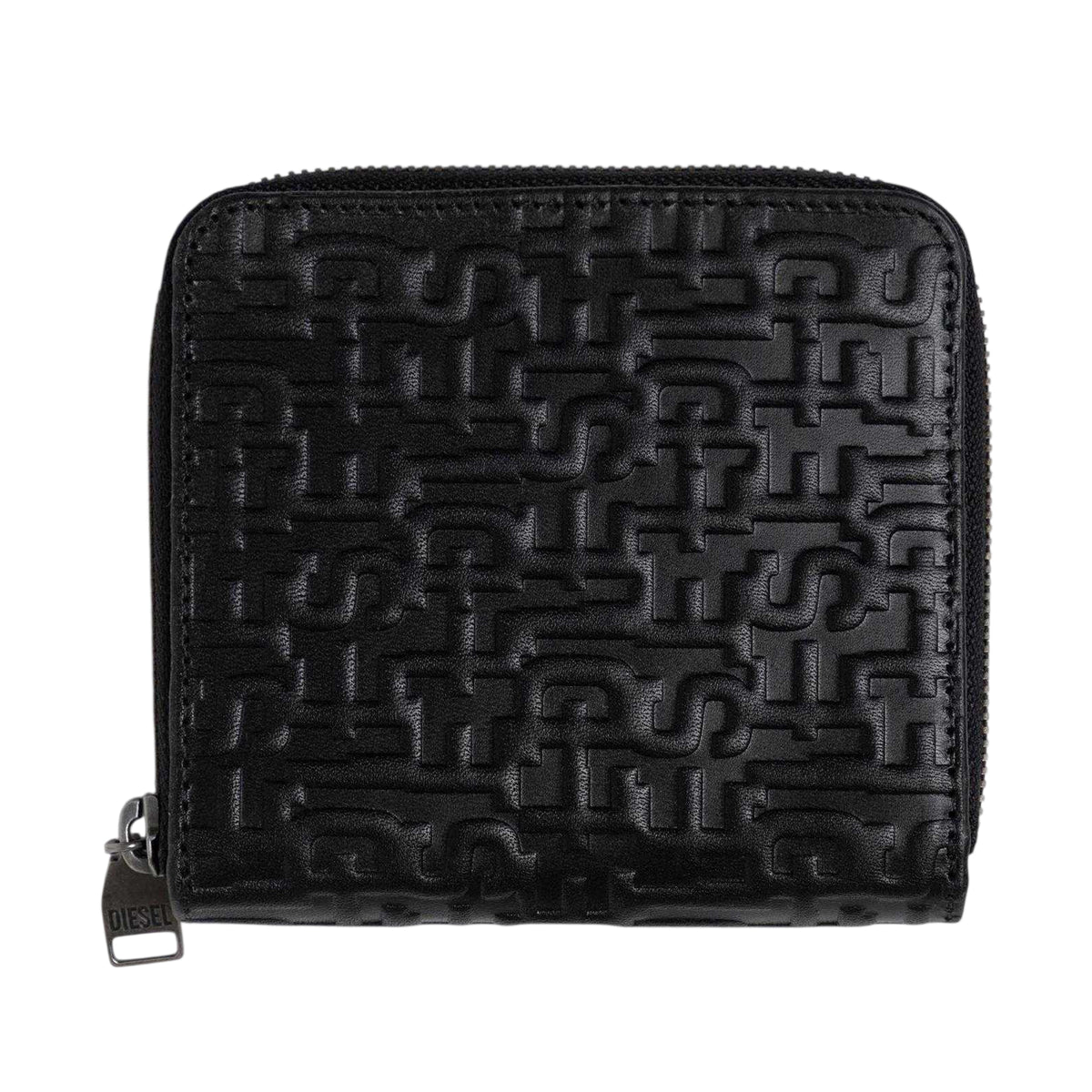 Black Ink - Back - Diesel Repeat Logo Leather Wallet
