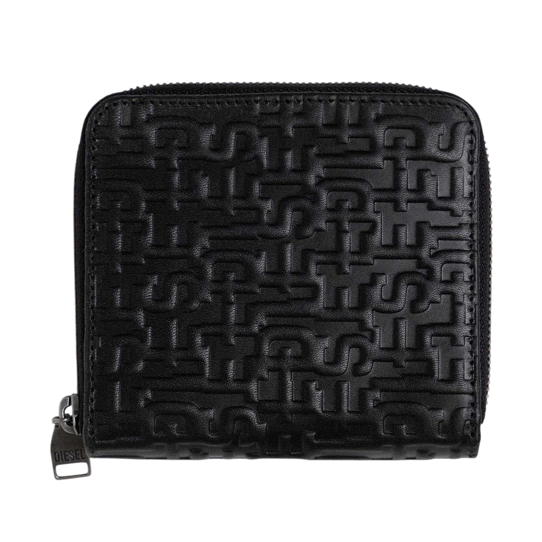 Black Ink - Back - Diesel Repeat Logo Leather Wallet