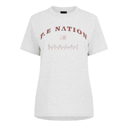 Light Grey Melange - Front - PE Nation Womens-Ladies Liberation Logo T-Shirt