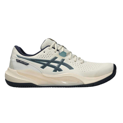 Oatmeal-Midnight - Front - Asics Mens Challenger 15 Tennis Shoes