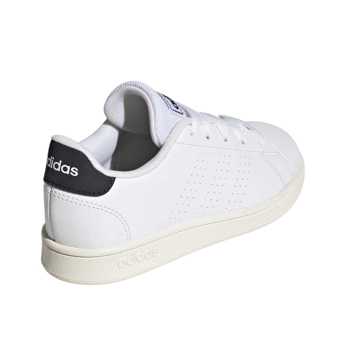 Cloud White-Legend Ink - Back - Adidas Childrens-Kids Advantage Lifestyle Court Shoes