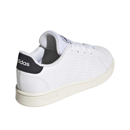 Cloud White-Legend Ink - Back - Adidas Childrens-Kids Advantage Lifestyle Court Shoes