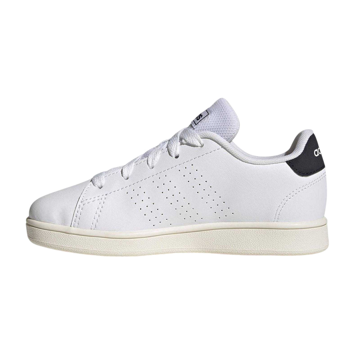 Cloud White-Legend Ink - Side - Adidas Childrens-Kids Advantage Lifestyle Court Shoes