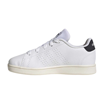 Cloud White-Legend Ink - Side - Adidas Childrens-Kids Advantage Lifestyle Court Shoes