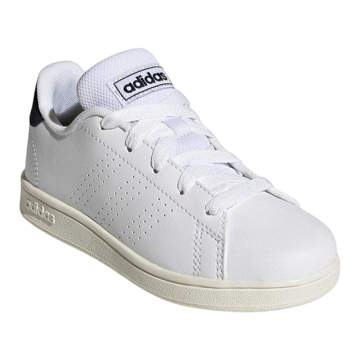 Cloud White-Legend Ink - Pack Shot - Adidas Childrens-Kids Advantage Lifestyle Court Shoes