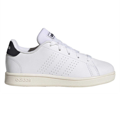 Cloud White-Legend Ink - Front - Adidas Childrens-Kids Advantage Lifestyle Court Shoes