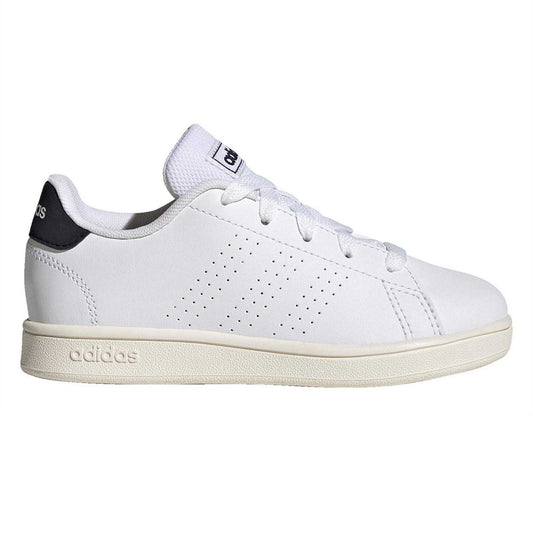 Cloud White-Legend Ink - Front - Adidas Childrens-Kids Advantage Lifestyle Court Shoes