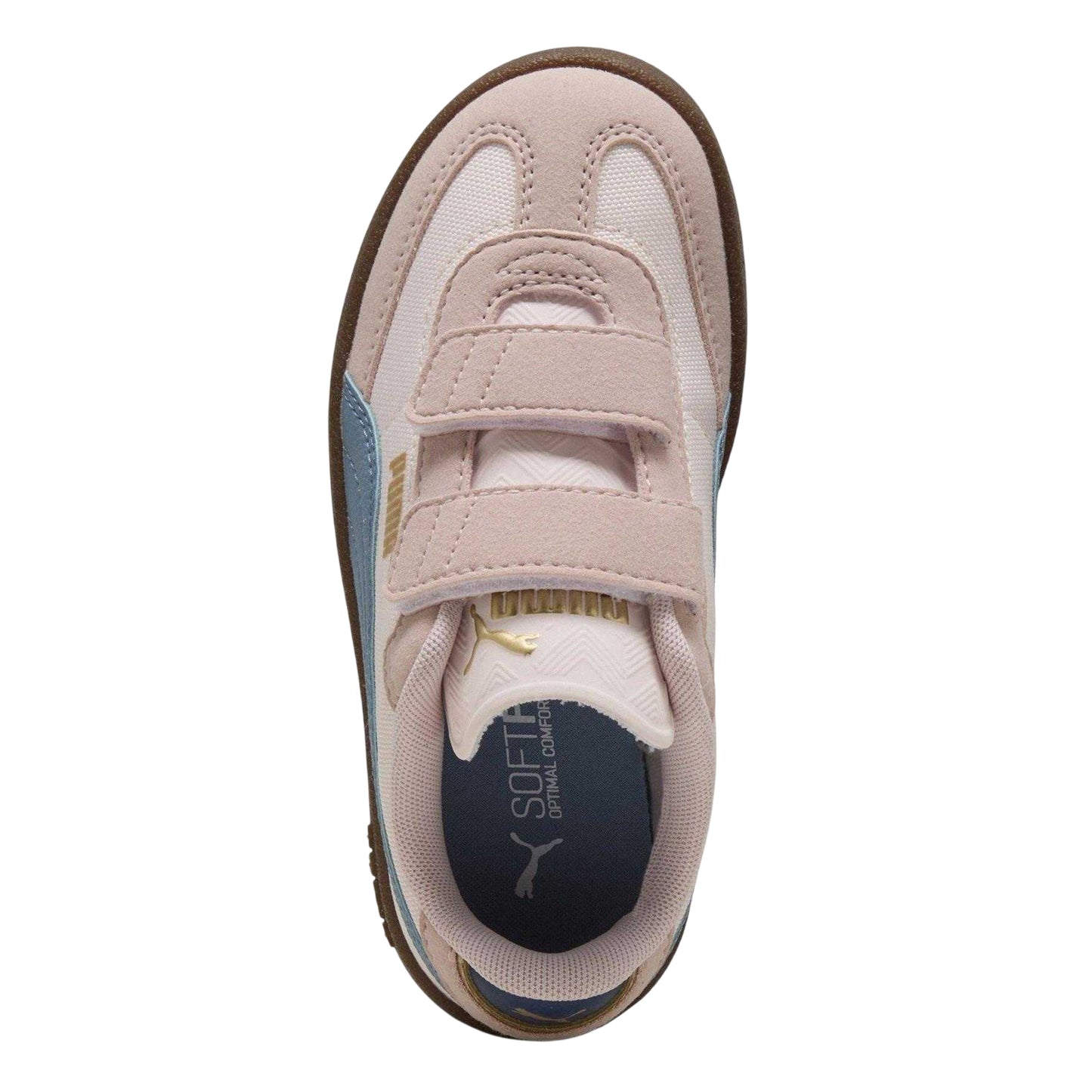 Jasmine-Cool Blue - Side - Puma Childrens-Kids Club II Era Leather Trainers