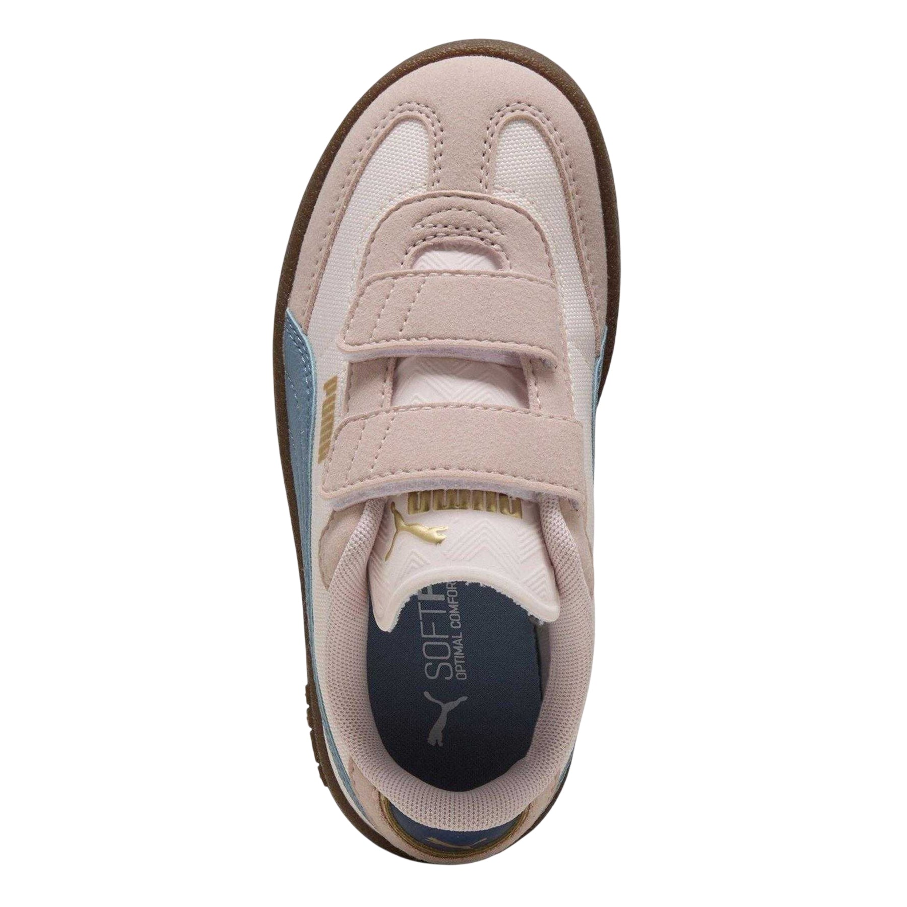 Jasmine-Cool Blue - Side - Puma Childrens-Kids Club II Era Leather Trainers