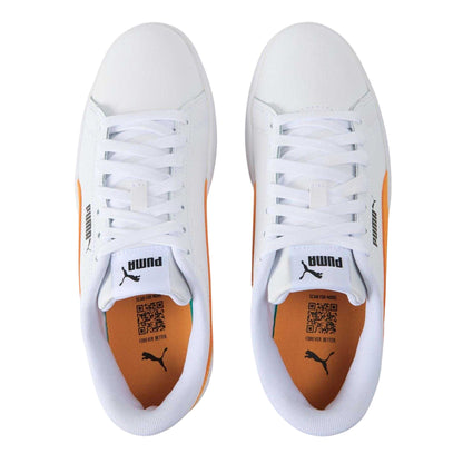 White - Side - Puma Childrens-Kids Smash 3.0 Flat Trainers