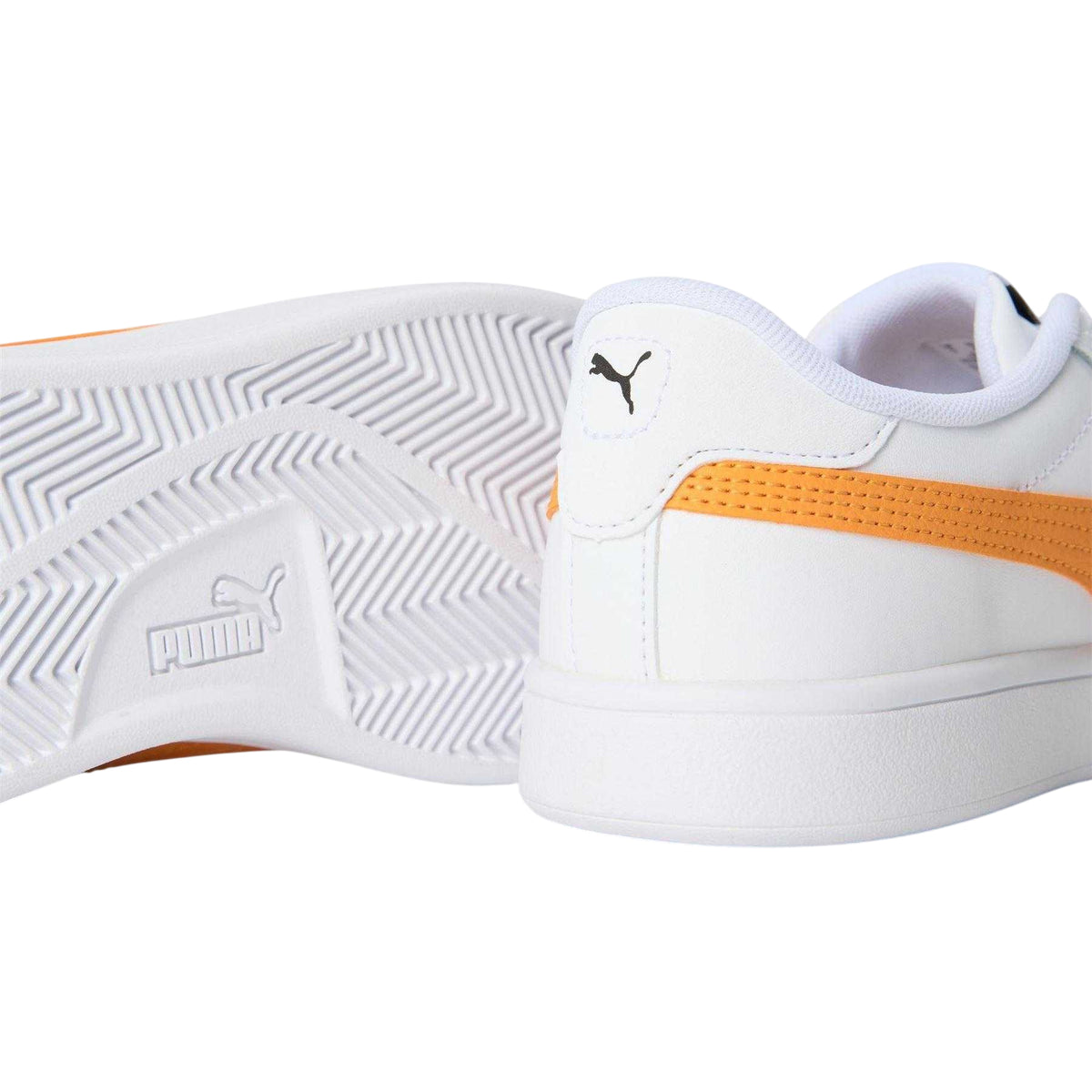 White - Lifestyle - Puma Childrens-Kids Smash 3.0 Flat Trainers