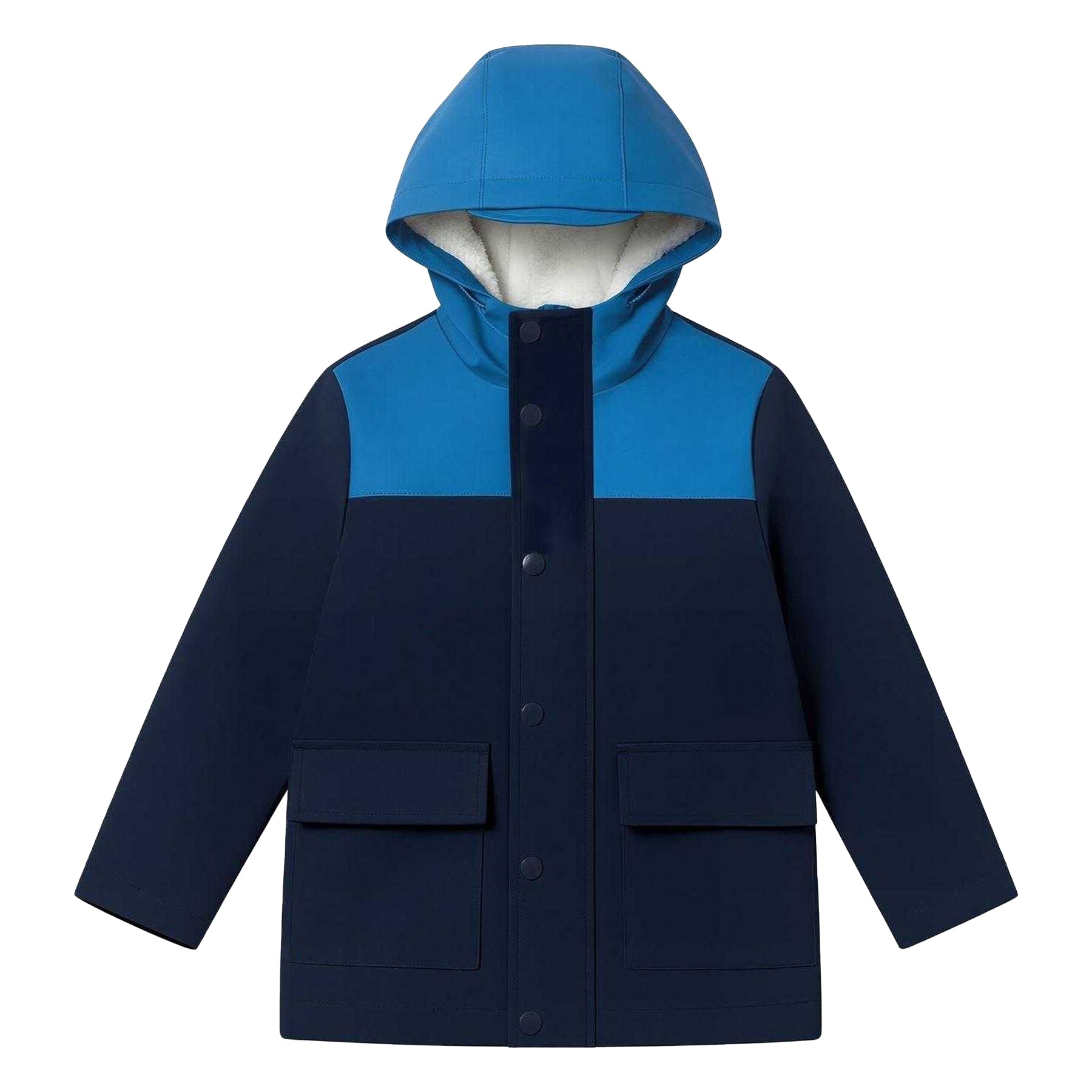 Navy - Front - Gelert Childrens-Kids Colour Block Waterproof Jacket