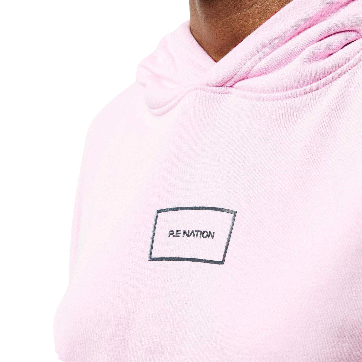 Chalk Pink - Side - PE Nation Womens-Ladies Global Pullover Hoodie