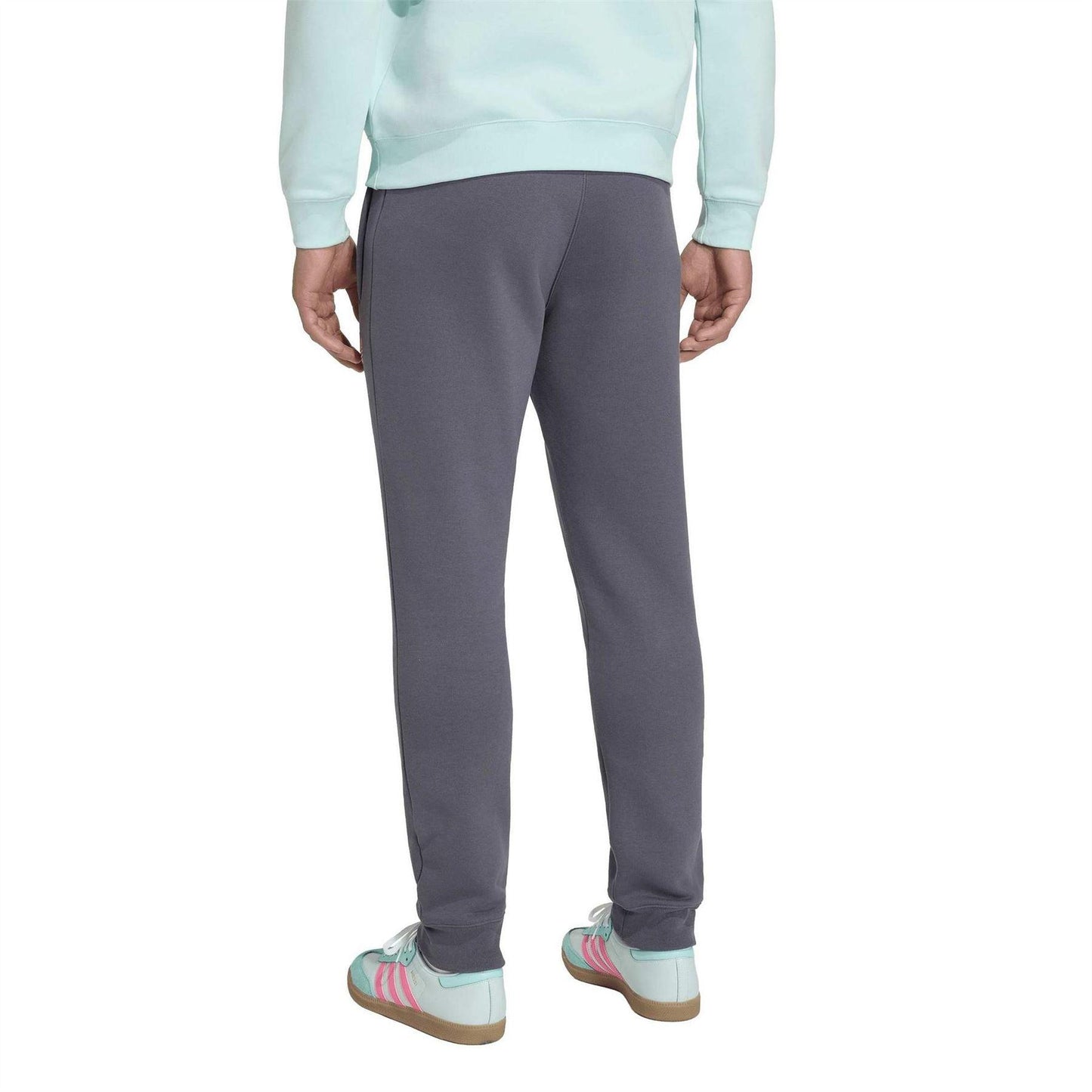 Dark Grey - Side - Adidas Mens Messi Logo Jogging Bottoms