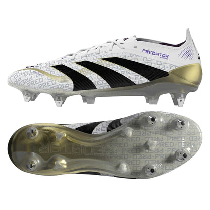White - Lifestyle - Adidas Mens Predator Elite Soft Ground Football Boots